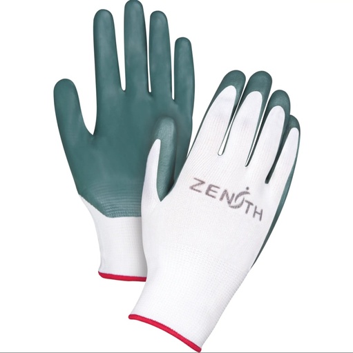 [SAO159] Zenith Lightweight Coated Gloves, 9/Large, Nitrile Coating, 13 Gauge, Polyester Shell