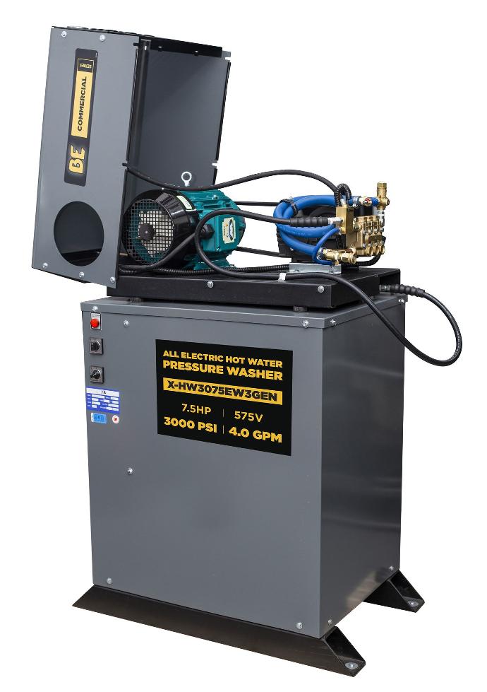 3,000 PSI - 3.5 GPM HOT WATER PRESSURE WASHER  WITH 7.5HP MOTOR AND GENERAL TRIPLEX PUMP [X-HW3075EW3GEN]