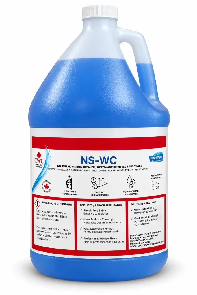 [913AC] 4L - NS-WC No Streak Window Clean – Professional Glass & Surface Cleaner