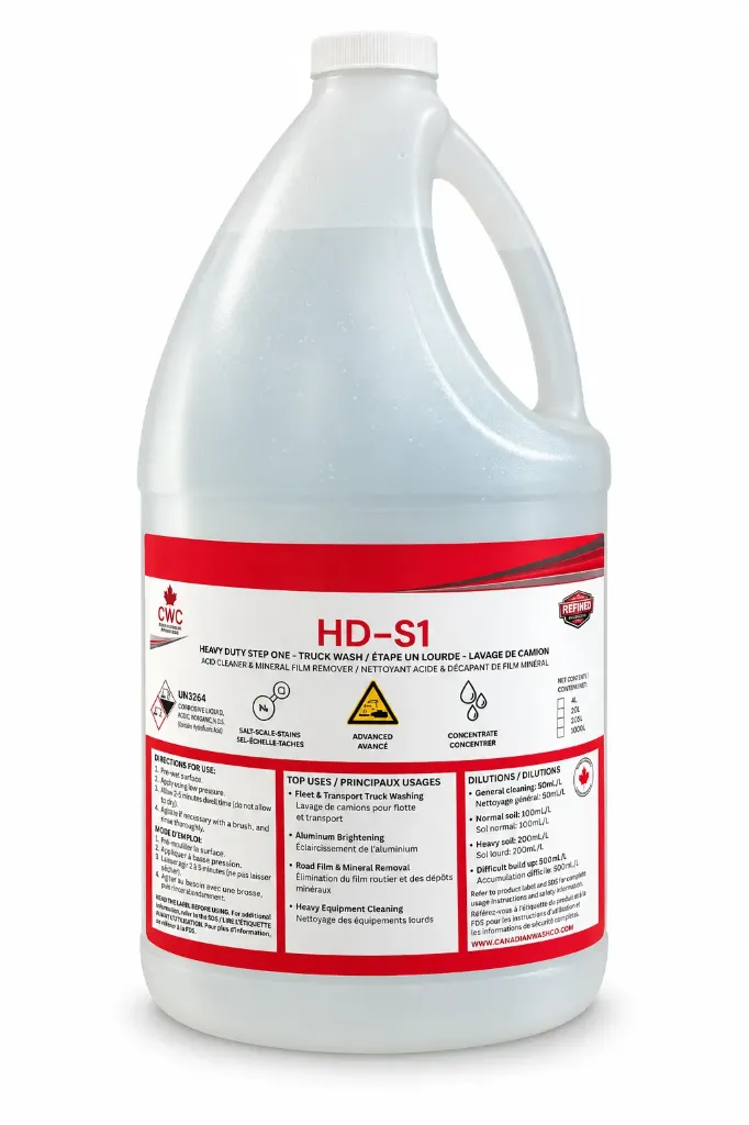 [THACIDCLEANER-4L] 4L - HD-S1 Heavy Duty Step One – Industrial Acid Pre-Soak & Inorganic Soil Remover