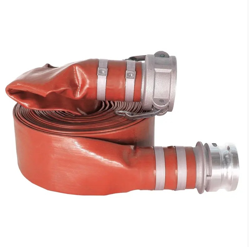 [P00971] 1 1/2 IN X 50 FT BROWN PVC LAYFLAT DISCHARGE ASSEMBLY 