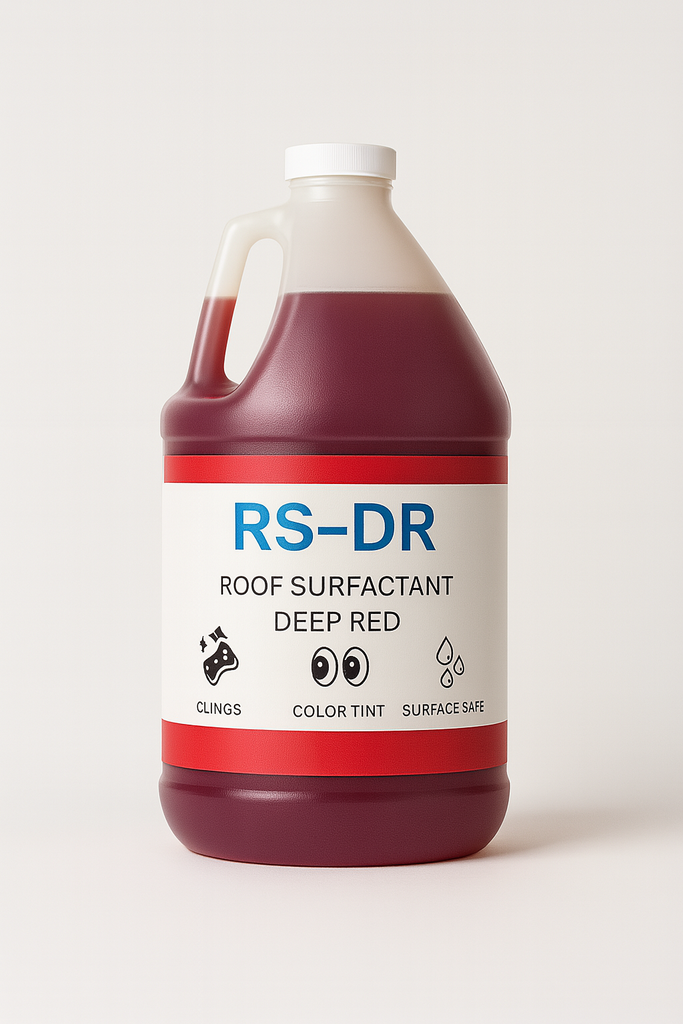 [980c] 4L - RS-DR Roof Surfactant – Deep Red | High-Cling Soft Wash Additive