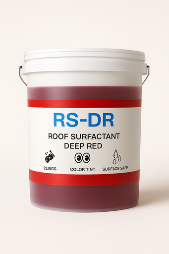 [980p] 20L - RS-DR Roof Surfactant – Deep Red | High-Cling Soft Wash Additive